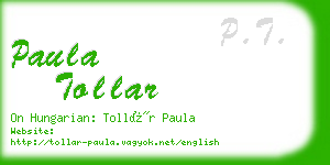 paula tollar business card